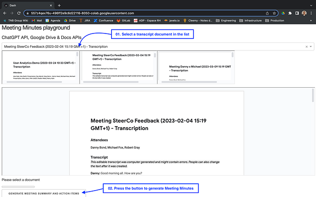 Web应用程序的主要界面（来源：Autor）
