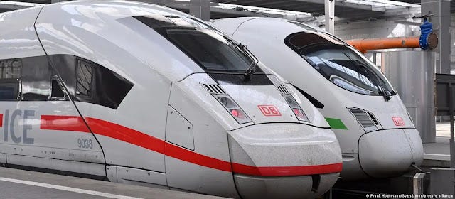 How does Deutsche Bahn compare with European rail firms?