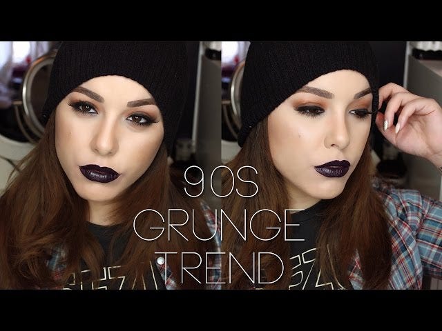 90s Grunge Makeup ☆ Tutorial & 90s Lip Favorites #90s Grunge Makeup - Grunge  Makeup - Medium