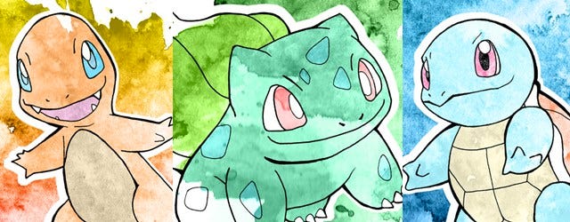 Arte de fã reúne todos os Pokémon iniciais da franquia