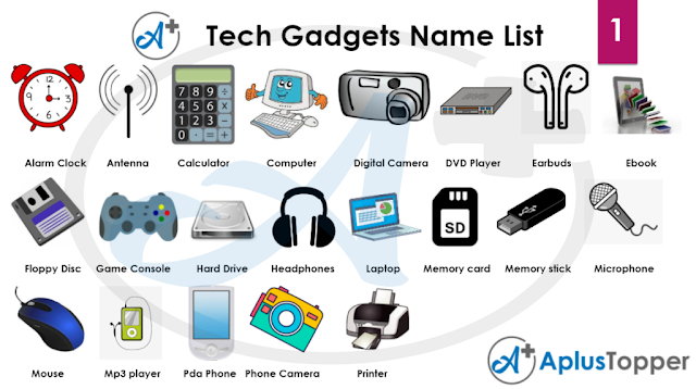 electronic items list