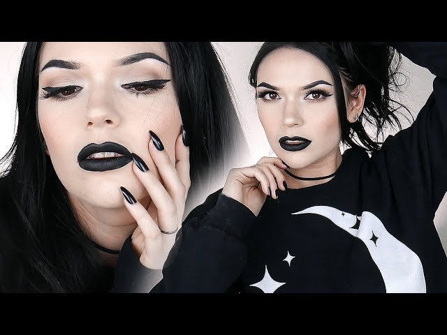 Witchy Goth Makeup + New Clothing / Merch Goth Makeup - Grunge Makeup -  Medium