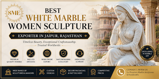 Best White Marble Women Sculpture Exporter in Jaipur, Rajasthan