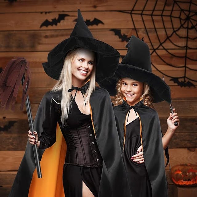 DIY Girls Witch Costume for Halloween