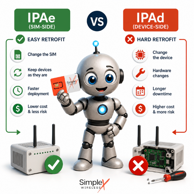IPAe vs IPAd: Why the SIM-Side Approach Matters for Retrofits