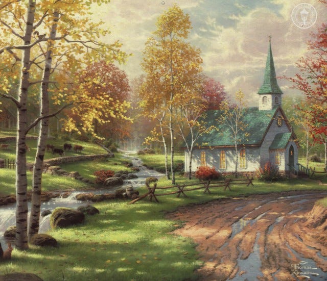 An Analysis of the Thomas Kinkade Calendar for April | by The Awl | The Awl  | Medium