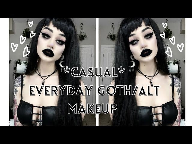 Goth Reacts to Goth Makeup Tutorial Black Friday Goth Makeup - Grunge  Makeup - Medium