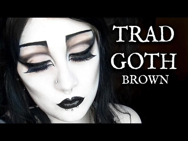Traditional Goth Makeup — Brown  Black Friday #Goth Makeup - Grunge Makeup  - Medium