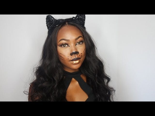 Black Cat Face Paint Tutorial 