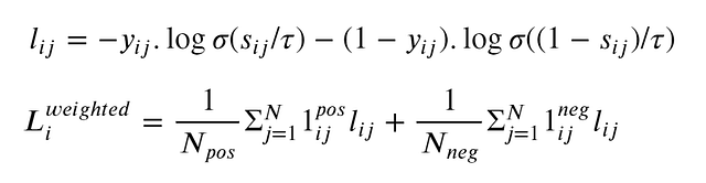 Figure 5: Formulation for the NT-BXent loss. Image source: Author(s) of this article