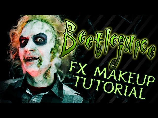 Beetlejuice Halloween Fx Makeup Tutorial Beetlejuice Makeup Grunge