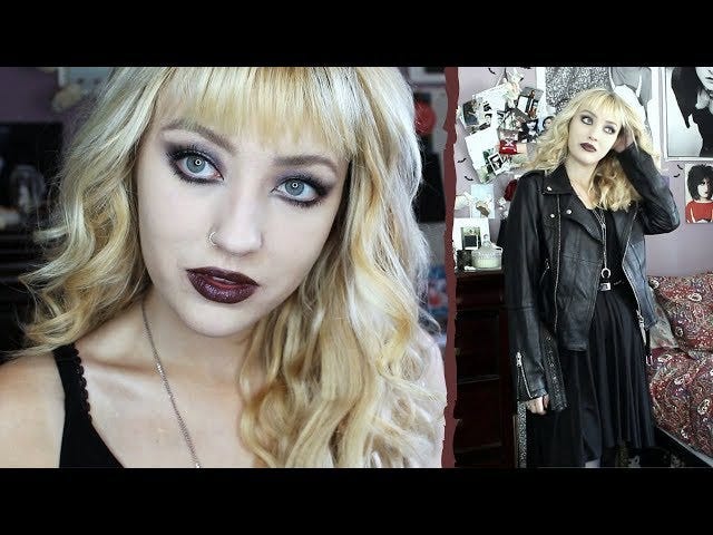 Witchy Goth Makeup + New Clothing / Merch Goth Makeup - Grunge Makeup -  Medium