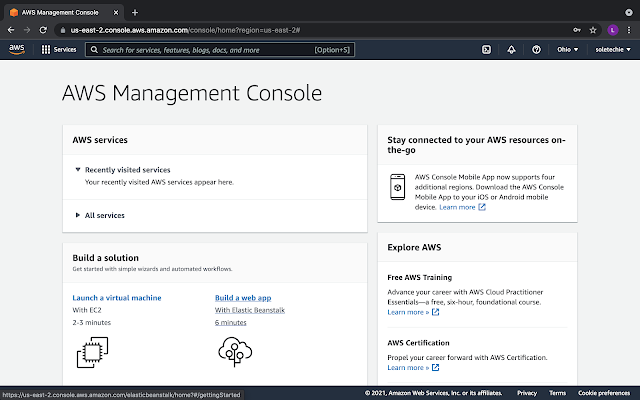 Getting started with AWS. Compiled instructions for beginners who