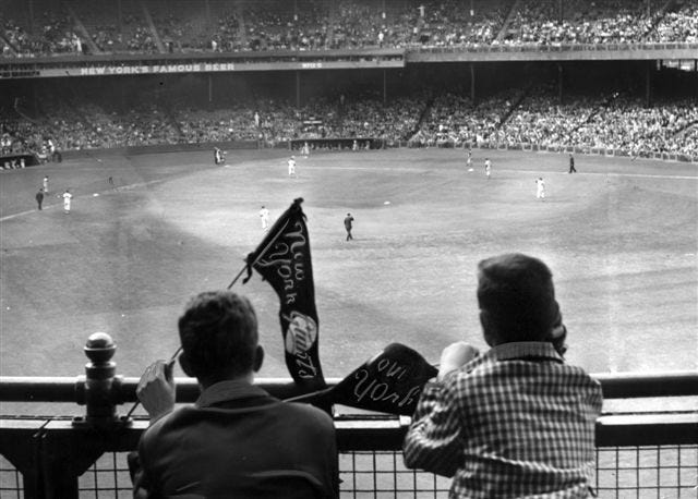 The view from a distant seat and a distant time.