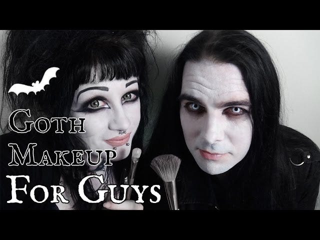 Goth Makeup Tutorial for Guys!  Black Friday — Goth Makeup - Grunge Makeup  - Medium