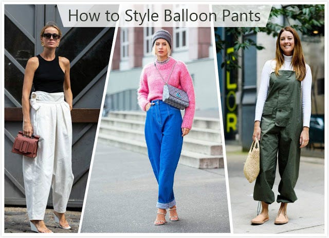 How to Style Balloon Pants. When coming to balloon bottoms, they