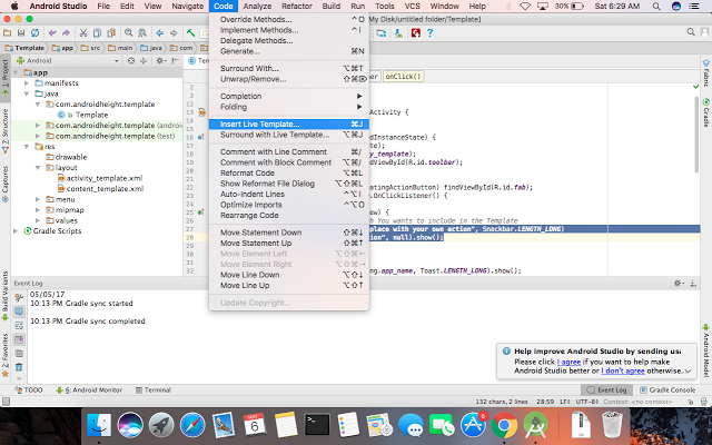 Creating Template Code in Android Studio | by AndroiHeight | GreenBee ...
