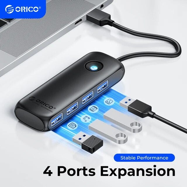 ORICO 멤버 USB 3.0 허브 USB 2.0 멀티 USB 분배기 전원 어댑터