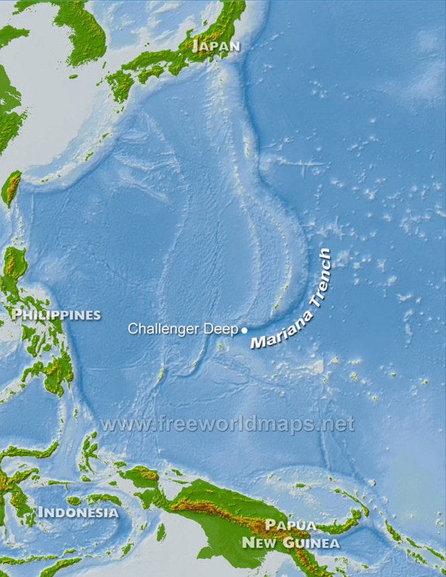 deep ocean trenches map