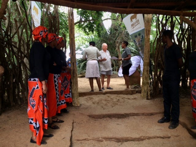 Ted Reilly’s welcome at the Mlilwane Wildlife Sanctuary in eSwatini. Before our Ma Croc encounter. Photo: Wanda Hennig