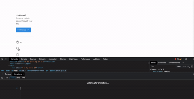 animated gif of Medium comment menu transition