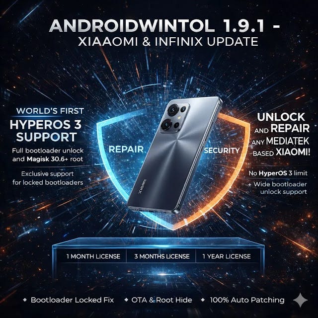 Android Win Tool v1.9.2 New Xiaomi & Infinix Update