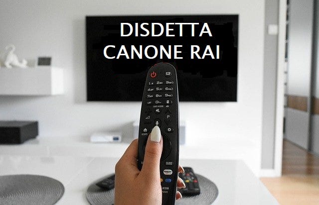 Canone RAI 2022: quando fare disdetta