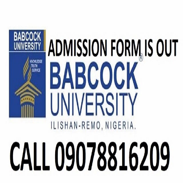 Babcock University, Ilishan-Remo (2024/2025) IJMB/JUPEB/ DIRECT ENTRY ...