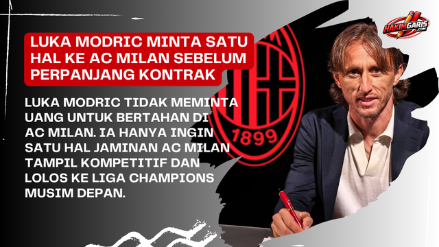 Bukan Uang, Ini Syarat Luka Modric Sebelum Perpanjang Kontrak di AC Milan