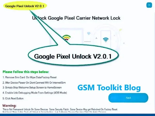 Google Pixel Unlock Tool 2.0.1 (FREE) ADB MODE Only