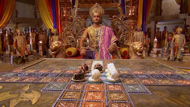 Source: Disney+ Hotstar | Yudhishthira during the dice game