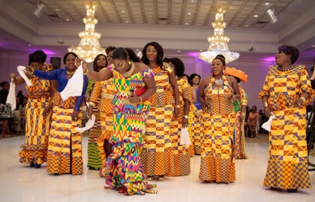 Ghanaian traditional wedding fashion  African inspired fashion, African  fashion, African wedding
