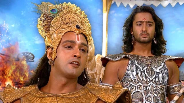 Source: Disney+ Hotstar | Krishna guiding Arjun