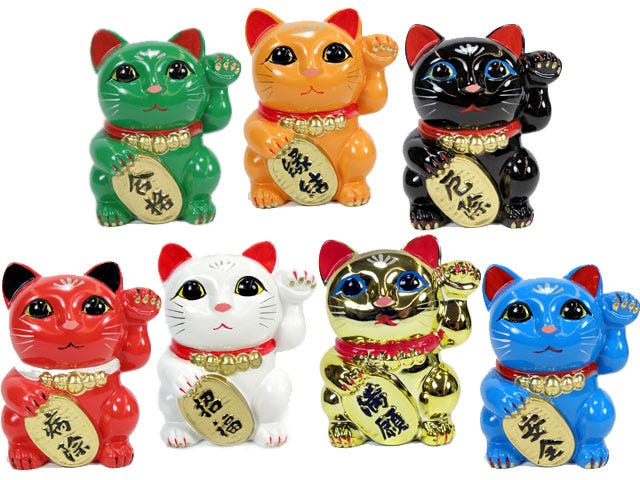 Japanese lucky cat colors new arrivals