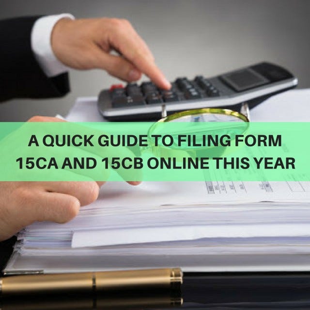 Filing of Form 15CA and 15CB online