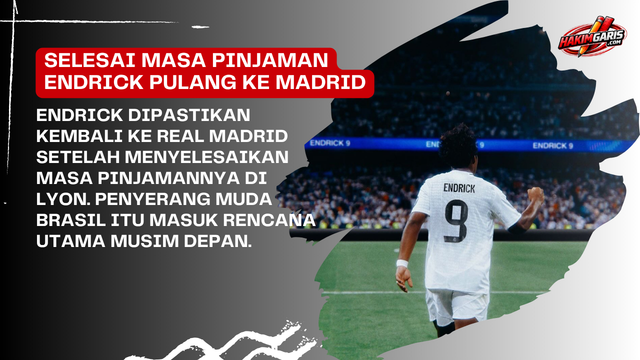 Selesai Masa Pinjaman, Endrick Resmi Kembali ke Real Madrid