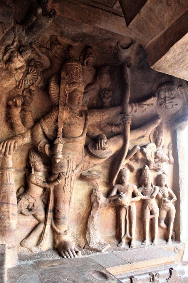 Trivikrama Vishnu, Badami Cave. (Image Credit: Indrani Ghosh)