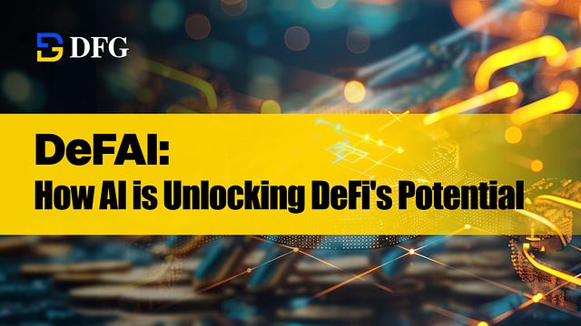 代表 AI 和 DeFi 集成的抽象图像