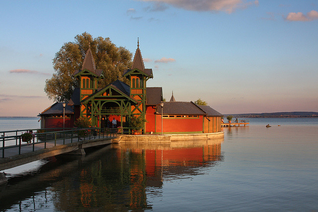 Bathing house in Keszthely, Lake Balaton, Hungary