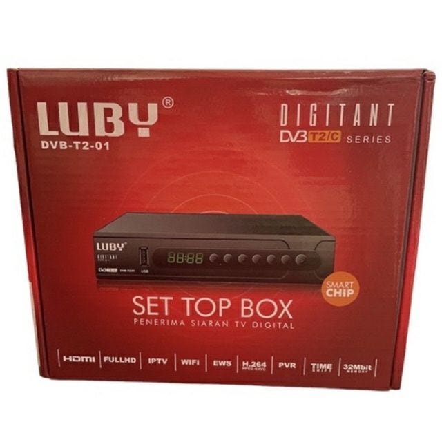 SET TOP BOX LUBY DVB T2–01 series PENANGKAP SIARAN DIGITAL TELEVISI