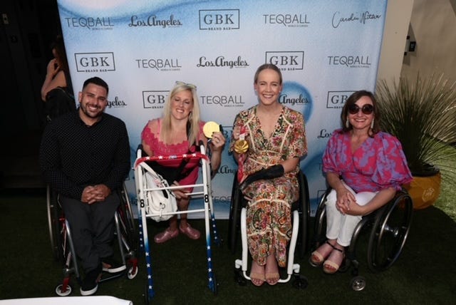 Espy Nominee Erica McKee ,husband Kevin McKee, Sarra Reinersten (previous ESPY winner) & Cheri Blauwet (paralympian )