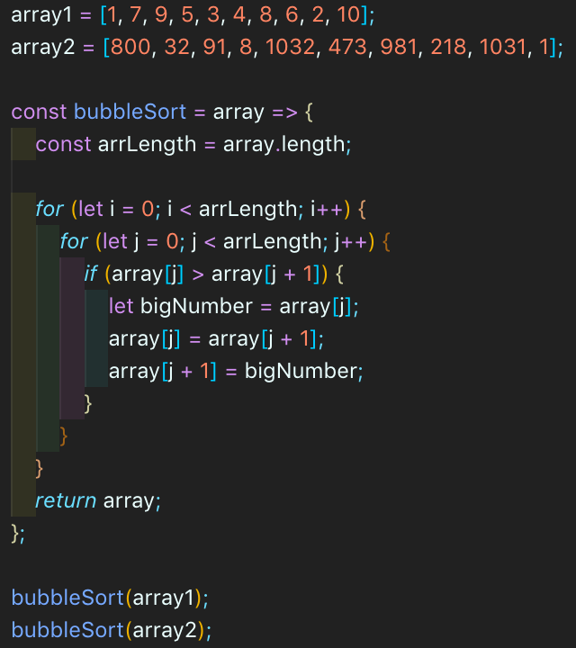 Bubble Sort in JavaScript- Scaler Topics