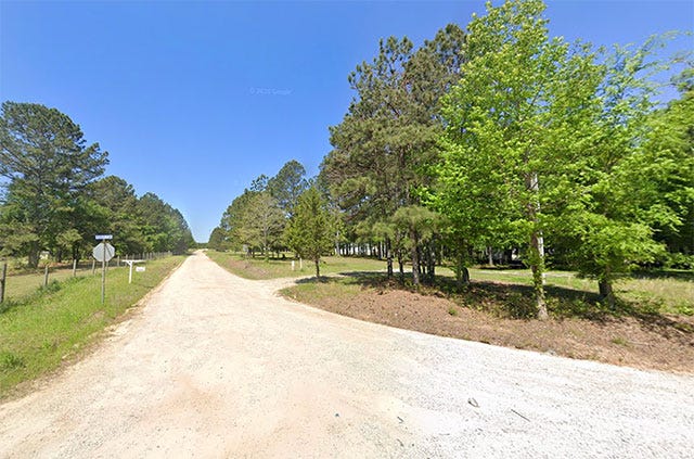 The field where Tim was lynched (right) is now a homesite.