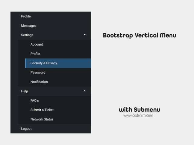 Bootstrap Vertical Menu with Submenu on Click | by CodeHim | Medium