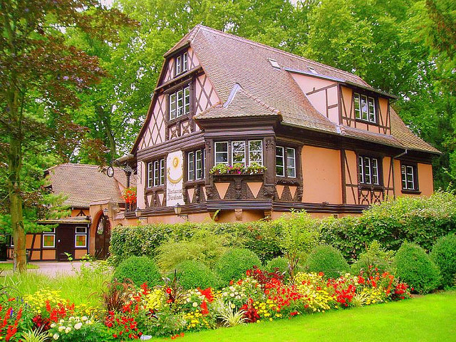 House garden in Strasbourg, France