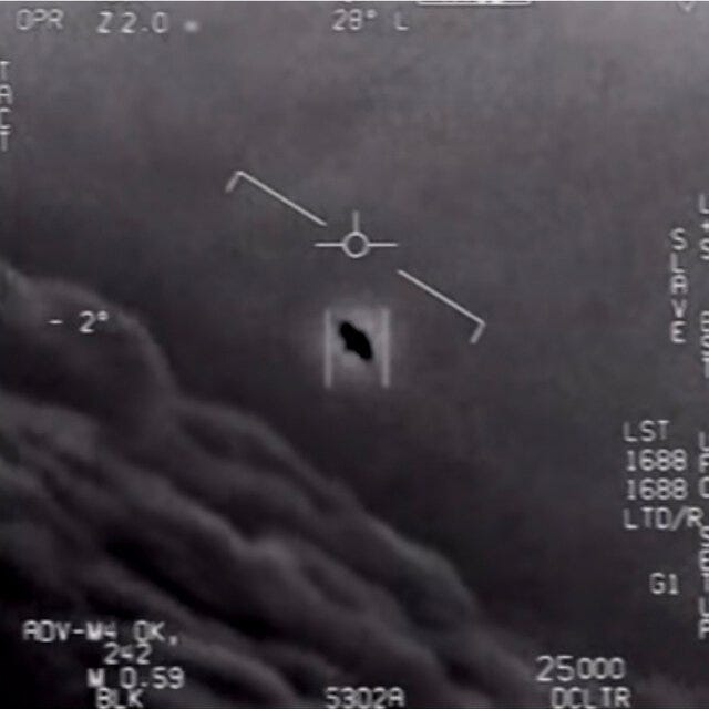 Snapshot of the “Gimbal” UFO video released in 2017