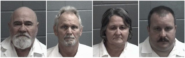 Left to right: Frankie, Bill, Frankie’s sister Sandra, and Sandra’s son Lamar (Spalding County Sheriff’s Office; Public Domain)