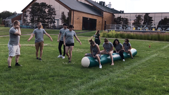 A gif showing the team at Handsontable having fun during timeout