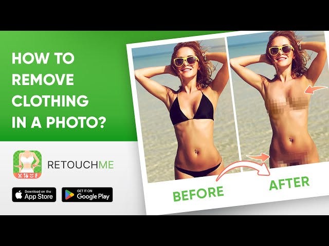 Application to remove clothes from photos with artificial