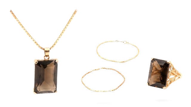 <Old 5②> Total of 4 items (including 2 bracelets): I initially arranged them like this, but then connected the separate bracelets ↓.